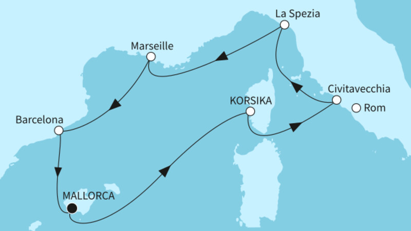 9 Nächte - Höhepunkte des Westlichen Mittelmeers - ab/bis Palma 9 Nächte - Höhepunkte des Westlichen Mittelmeers - ab/bis Palma