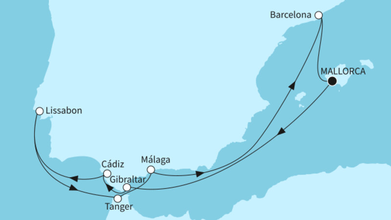 10 Nächte - Sonniges Iberien und Marokko - ab/bis Palma 10 Nächte - Sonniges Iberien und Marokko - ab/bis Palma