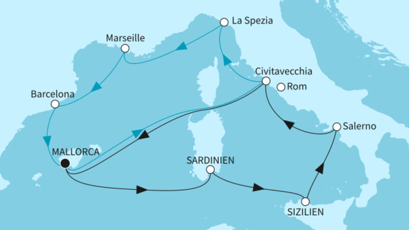 14 Nächte – Höhepunkte des Westlichen Mittelmeers – ab/bis Palma 14 Nächte – Höhepunkte des Westlichen Mittelmeers – ab/bis Palma