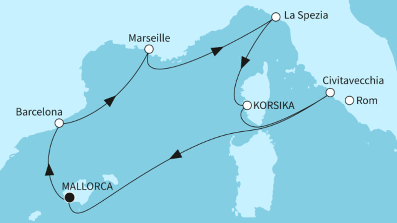 9 Nächte - Höhepunkte des westlichen Mittelmeers - ab/bis Palma 9 Nächte - Höhepunkte des westlichen Mittelmeers - ab/bis Palma