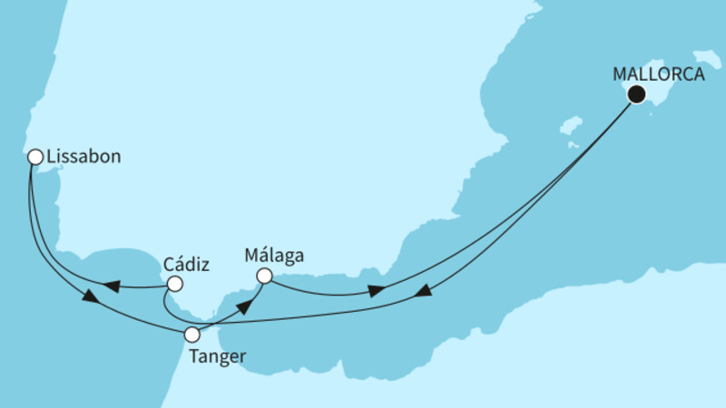 9 Nächte - Sonniges Iberien und Marokko - ab/bis Palma 9 Nächte - Sonniges Iberien und Marokko - ab/bis Palma