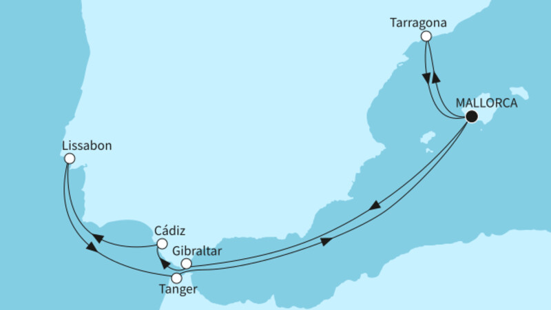10 Nächte - Sonniges Iberien und Marokko - ab/bis Palma 10 Nächte - Sonniges Iberien und Marokko - ab/bis Palma