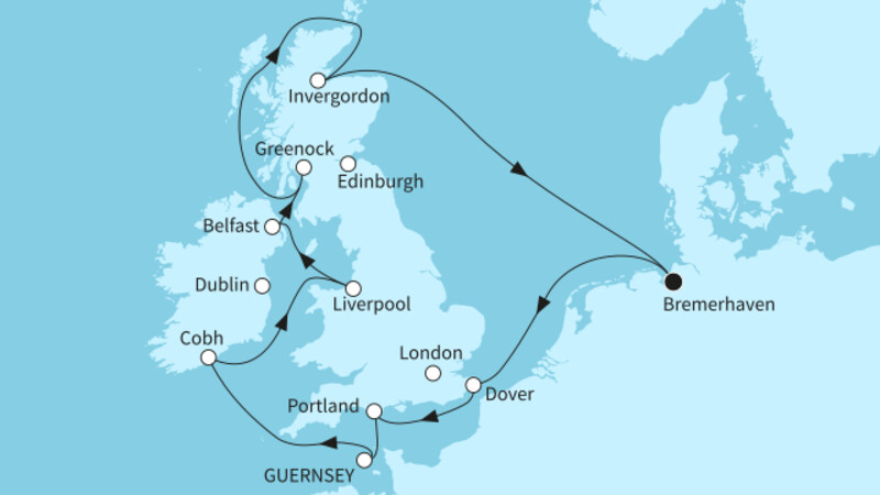 14 Nächte - Rund um die grüne Insel - ab/bis Bremerhaven 14 Nächte - Rund um die grüne Insel - ab/bis Bremerhaven