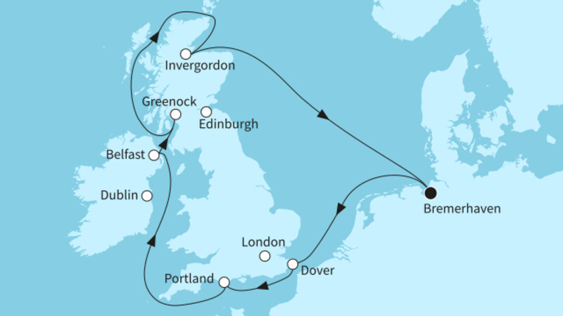 10 Nächte - Westküste Großbritannien und Schottland - ab/bis Bremerhaven 10 Nächte - Westküste Großbritannien und Schottland - ab/bis Bremerhaven