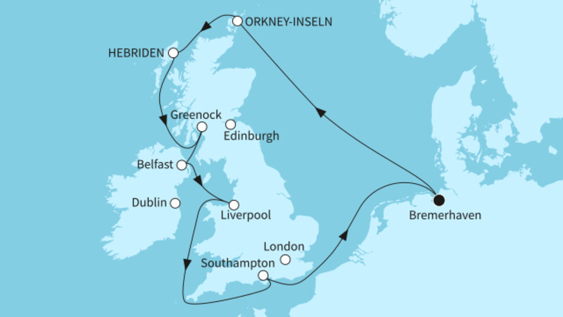 11 Nächte - Großbritanniens Schätze - ab/bis Bremerhaven 11 Nächte - Großbritanniens Schätze - ab/bis Bremerhaven