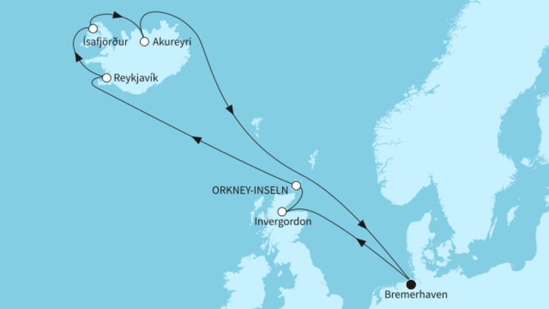 12 Nächte - Islands Naturwunder - ab/bis Bremerhaven 12 Nächte - Islands Naturwunder - ab/bis Bremerhaven