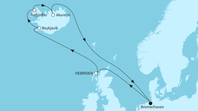 12 Nächte - Islands Naturwunder - ab/bis Bremerhaven 12 Nächte - Islands Naturwunder - ab/bis Bremerhaven