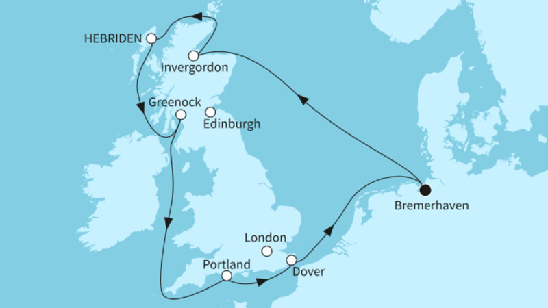 10 Nächte - Westküste Großbritannien und Schottland - ab/bis Bremerhaven 10 Nächte - Westküste Großbritannien und Schottland - ab/bis Bremerhaven