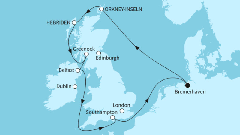 10 Nächte - Großbritanniens nordische Schönheiten - ab/bis Bremerhaven 10 Nächte - Großbritanniens nordische Schönheiten - ab/bis Bremerhaven