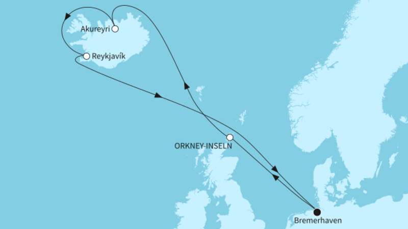 12 Nächte - Islands Naturwunder - ab/bis Bremerhaven 12 Nächte - Islands Naturwunder - ab/bis Bremerhaven