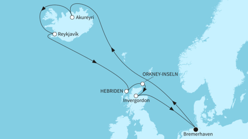 13 Nächte - Islands Naturwunder - ab/bis Bremerhaven 13 Nächte - Islands Naturwunder - ab/bis Bremerhaven