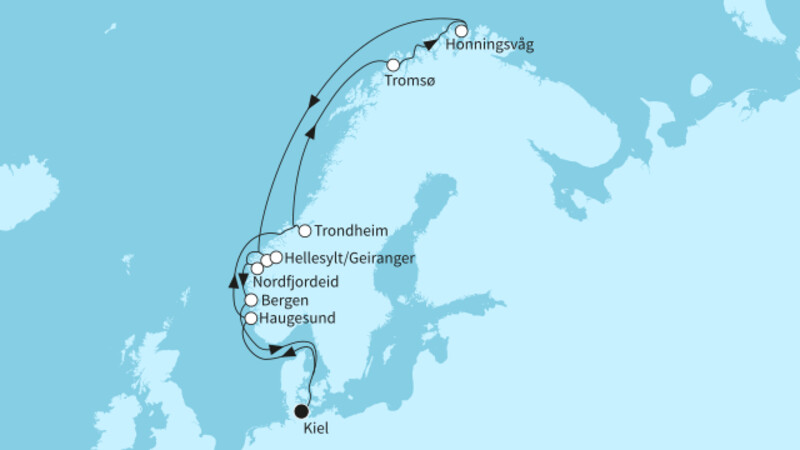 14 Nächte - Weiße Nächte in Norwegens Fjordwelten - ab/bis Kiel 14 Nächte - Weiße Nächte in Norwegens Fjordwelten - ab/bis Kiel