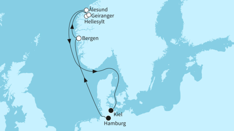 6 Nächte - Norwegen mit Geirangerfjord