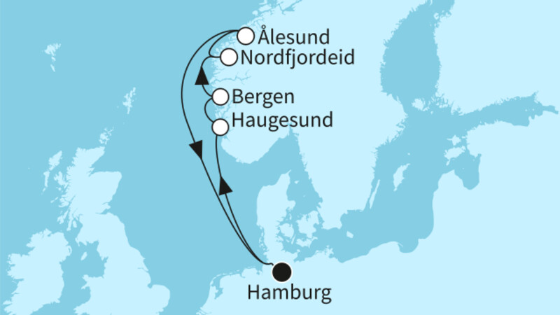 7 Nächte - Fjordland Norwegen - ab/bis Hamburg