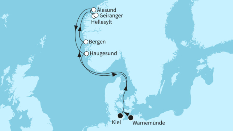 7 Nächte - Naturwunder Fjordland - ab Warnemünde/bis Kiel 7 Nächte - Naturwunder Fjordland - ab Warnemünde/bis Kiel
