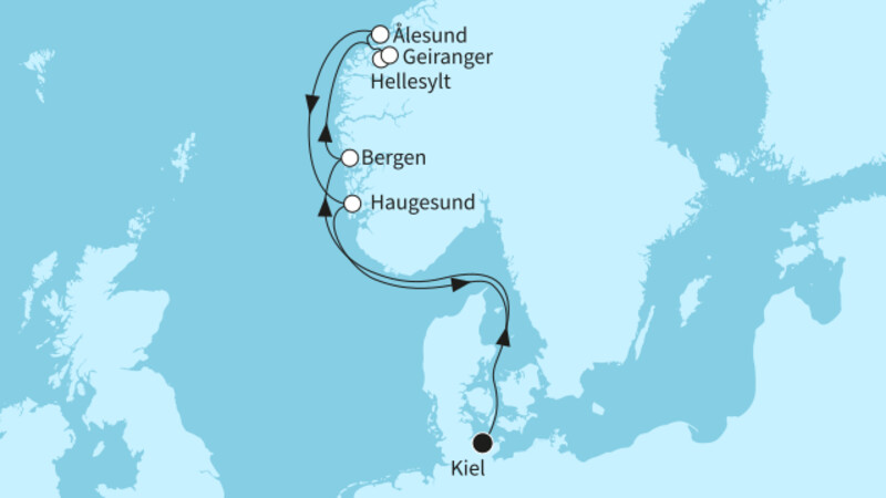 7 Nächte - Naturwunder Fjordland - ab/bis Kiel 7 Nächte - Naturwunder Fjordland - ab/bis Kiel