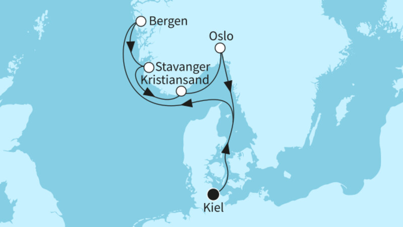 7 Nächte - Vielfalt Norwegens - ab/bis Kiel 7 Nächte - Vielfalt Norwegens - ab/bis Kiel