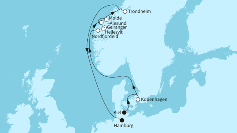 11 Nächte - Schönheiten des Nordens - ab Kiel/bis Hamburg 11 Nächte - Schönheiten des Nordens - ab Kiel/bis Hamburg
