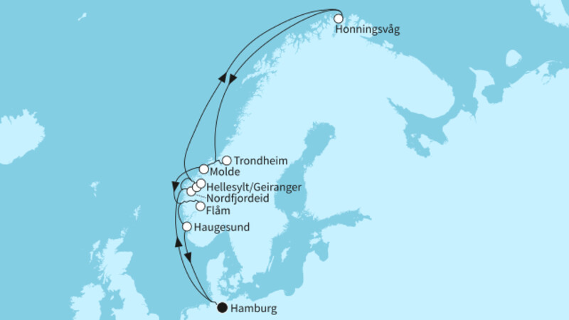 14 Nächte - Im Land der Mitternachtssonne - ab/bis Hamburg 14 Nächte - Im Land der Mitternachtssonne - ab/bis Hamburg