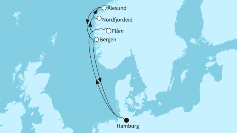 7 Nächte - Adults-only: Norwegens Fjordwelten - ab/bis Hamburg 7 Nächte - Adults-only: Norwegens Fjordwelten - ab/bis Hamburg