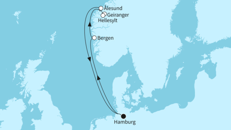 6 Nächte - Norwegen mit Geirangerfjord - ab/bis Hamburg 6 Nächte - Norwegen mit Geirangerfjord - ab/bis Hamburg
