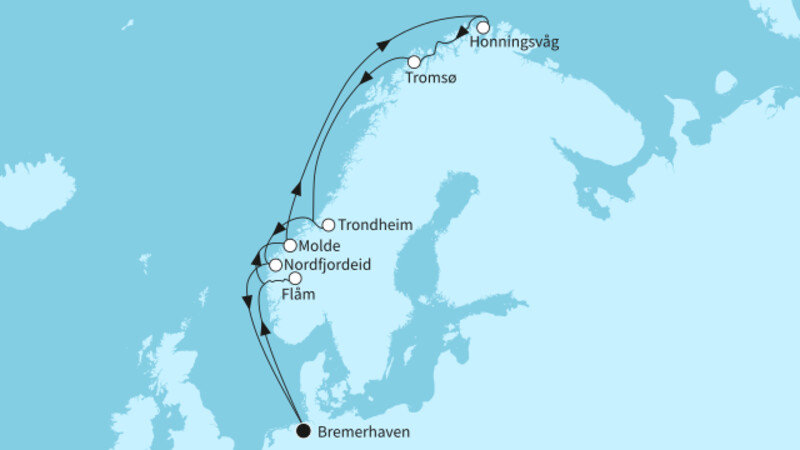 12 Nächte - Sommerzauber in Norwegen - ab/bis Bremerhaven 12 Nächte - Sommerzauber in Norwegen - ab/bis Bremerhaven