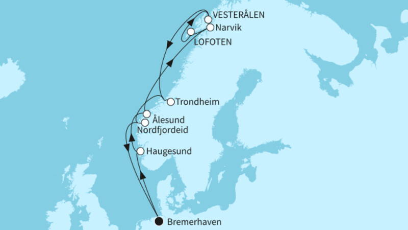 12 Nächte - Fjordland Norwegen - ab/bis Bremerhaven 12 Nächte - Fjordland Norwegen - ab/bis Bremerhaven