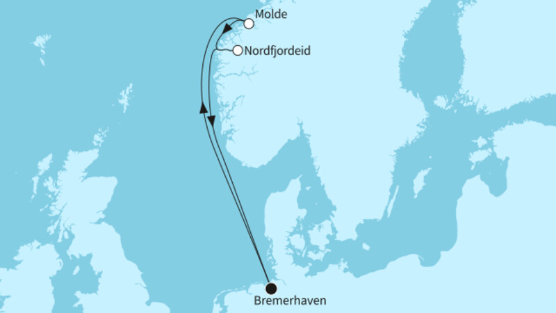5 Nächte - Fjordmomente zum Durchatmen - ab/bis Bremerhaven 5 Nächte - Fjordmomente zum Durchatmen - ab/bis Bremerhaven