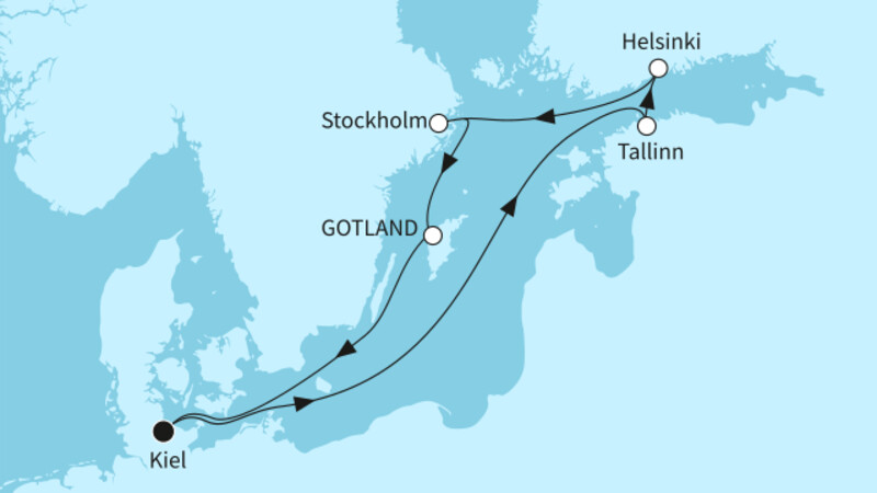 7 Nächte - Metropolen der Ostsee - ab/bis Kiel 7 Nächte - Metropolen der Ostsee - ab/bis Kiel