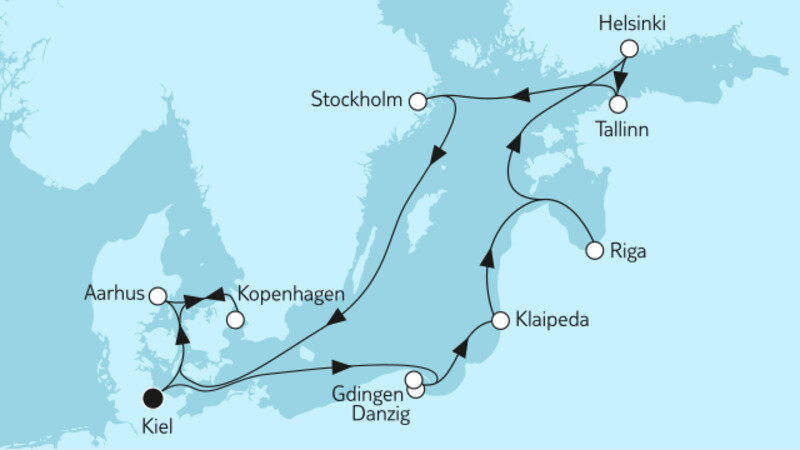 Ostsee mit Helsinki & Klaipeda