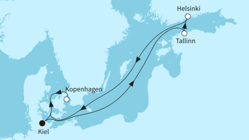 7 Nächte - Schönheiten der Ostsee - ab/bis Kiel 7 Nächte - Schönheiten der Ostsee - ab/bis Kiel