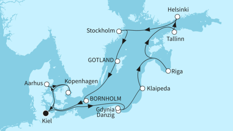 14 Nächte - Ostsee intensiv - ab/bis Kiel 14 Nächte - Ostsee intensiv - ab/bis Kiel