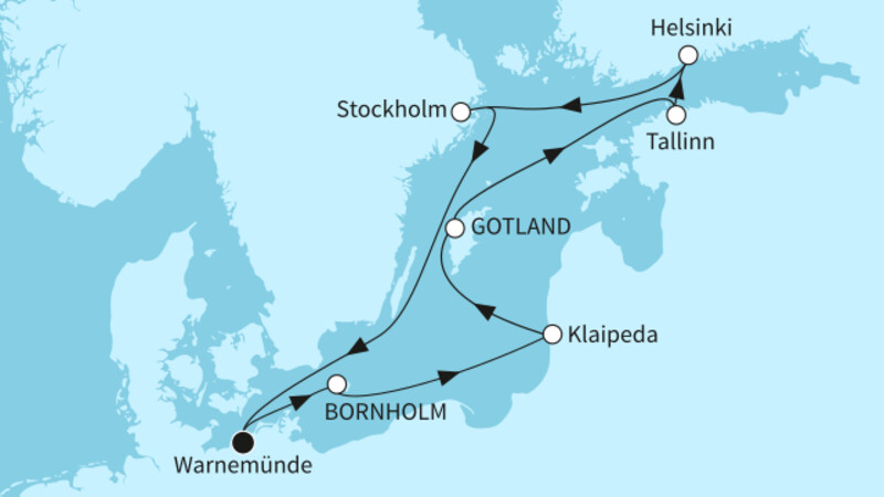 10 Nächte - Ostsee mit Helsinki & Tallinn