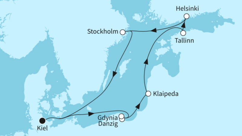 10 Nächte - Metropolen der Ostsee - ab/bis Kiel 10 Nächte - Metropolen der Ostsee - ab/bis Kiel