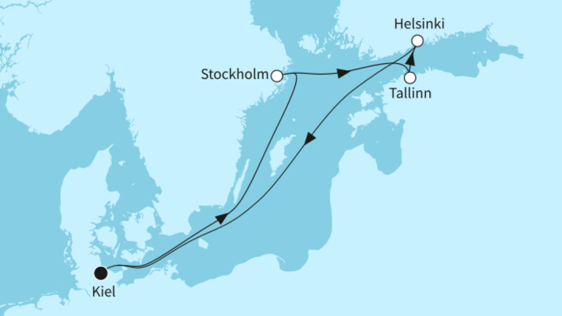 7 Nächte - Metropolen der Ostsee - ab/bis Kiel 7 Nächte - Metropolen der Ostsee - ab/bis Kiel
