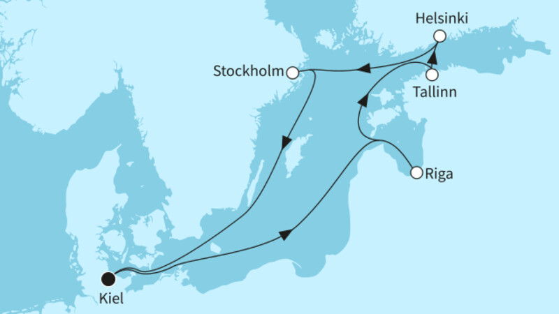 7 Nächte - Metropolen der Ostsee - ab/bis Kiel 7 Nächte - Metropolen der Ostsee - ab/bis Kiel