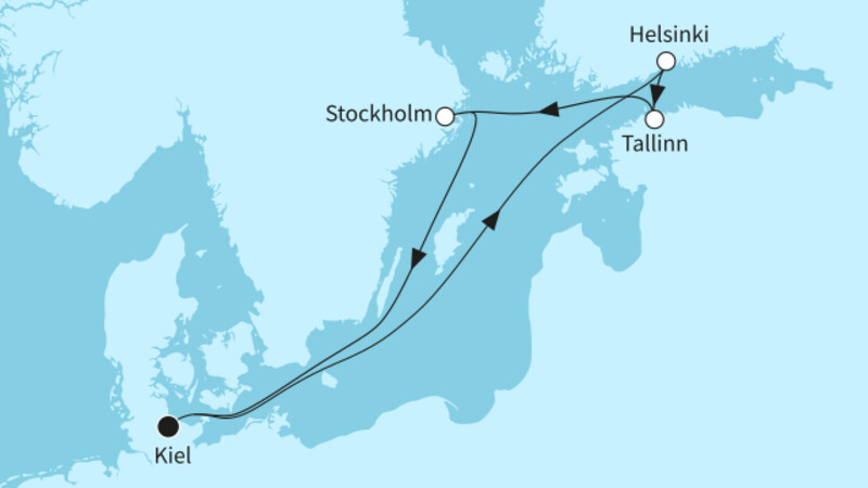 7 Nächte - Metropolen der Ostsee - ab/bis Kiel 7 Nächte - Metropolen der Ostsee - ab/bis Kiel