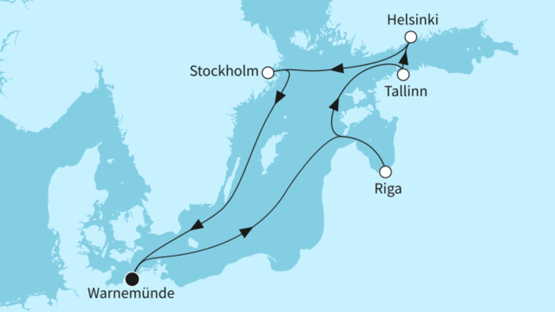 8 Nächte - Metropolen der Ostsee - ab/bis Warnemünde 8 Nächte - Metropolen der Ostsee - ab/bis Warnemünde