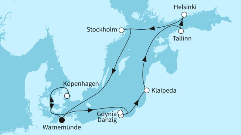 10 Nächte - Sommerträume in der Ostsee - ab/bis Warnemünde 10 Nächte - Sommerträume in der Ostsee - ab/bis Warnemünde