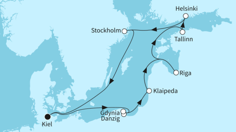 10 Nächte - Metropolen der Ostsee intensiv - ab/bis Kiel 10 Nächte - Metropolen der Ostsee intensiv - ab/bis Kiel
