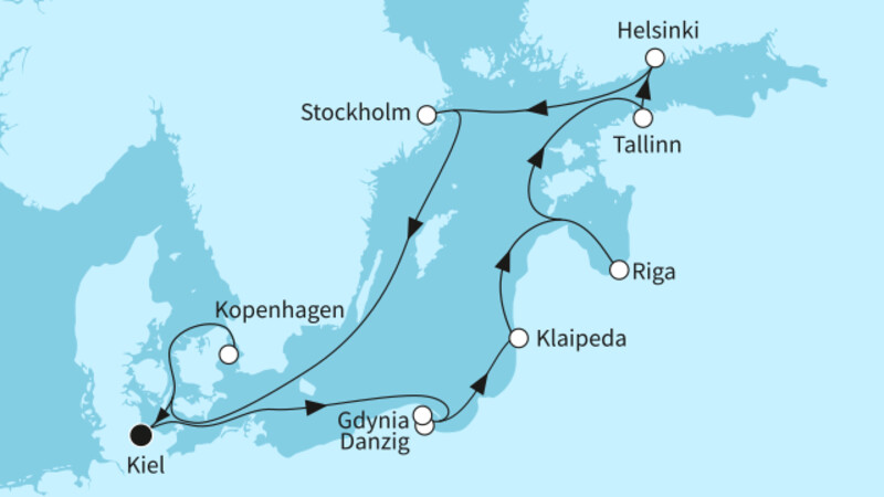 12 Nächte - Ostsee mit Stockholm - ab/bis Kiel 12 Nächte - Ostsee mit Stockholm - ab/bis Kiel