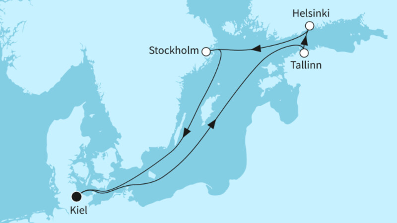7 Nächte - Metropolen der Ostsee - ab/bis Kiel 7 Nächte - Metropolen der Ostsee - ab/bis Kiel