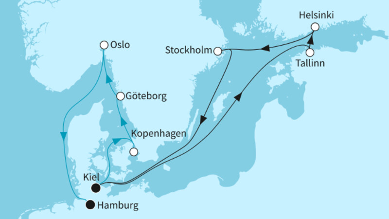 12 Nächte - Metropolen der Ostsee - ab Kiel/bis Hamburg 12 Nächte - Metropolen der Ostsee - ab Kiel/bis Hamburg