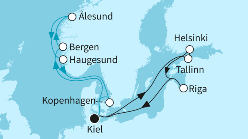 14 Nächte - Ostseemetropolen und Zauberhaftes Norwegen - ab/bis Kiel 14 Nächte - Ostseemetropolen und Zauberhaftes Norwegen - ab/bis Kiel