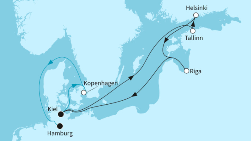 10 Nächte - Metropolen der Ostsee - ab Kiel/bis Hamburg 10 Nächte - Metropolen der Ostsee - ab Kiel/bis Hamburg