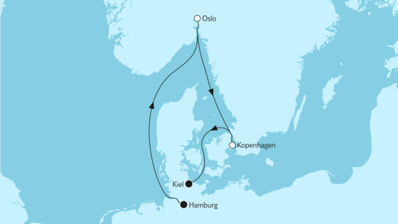 4 Nächte - Kurzreise nach Oslo und Kopenhagen - ab Hamburg/bis Kiel