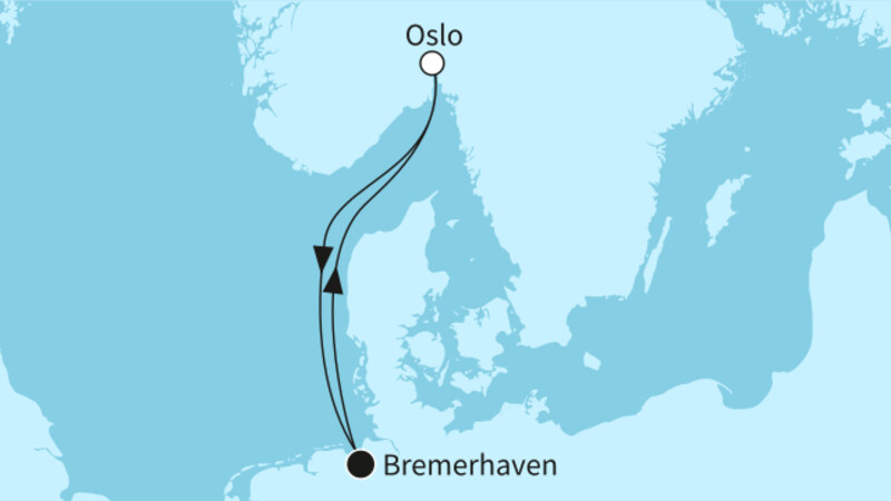 4 Tage - Kurzreise Oslo - ab/bis Bremerhaven