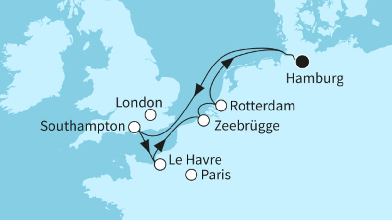 7 Nächte - Westeuropas Vielfalt - ab/bis Hamburg 7 Nächte - Westeuropas Vielfalt - ab/bis Hamburg