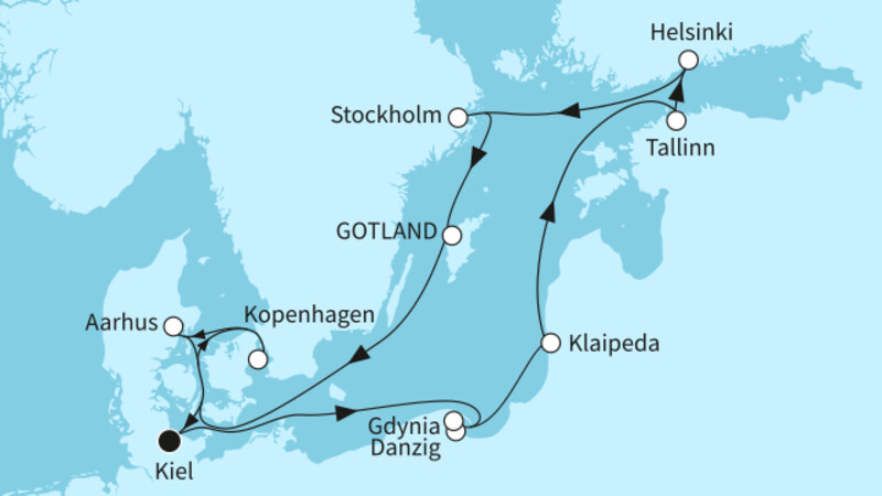12 Nächte - Ostsee intensiv - ab/bis Kiel 12 Nächte - Ostsee intensiv - ab/bis Kiel