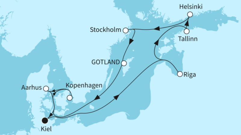 11 Nächte - Metropolen der Ostsee - ab/bis Kiel 11 Nächte - Metropolen der Ostsee - ab/bis Kiel